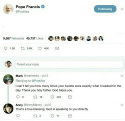 Pope Francis Tweet Meme Template