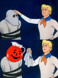 Scooby Doo Mask Reveal- Kool-Aid Meme Template