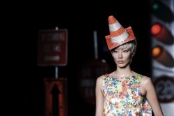 Safety Cone Hat Fashion Show Meme Template