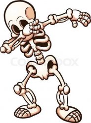 skeleton dab Meme Template