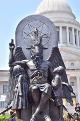 Satanic Statue Meme Template