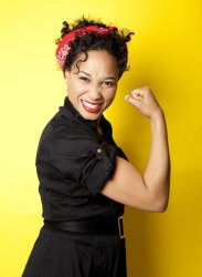 Black woman "Rosie the Riveter" Meme Template