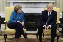 angela merkel and trump Meme Template