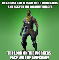 Fortnite Burger Meme Template