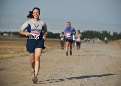 Woman running Meme Template