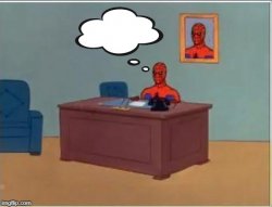 Spider-man Comp desk bored Meme Template