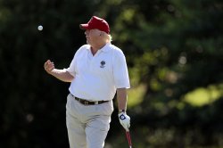 Donald Trump playing golf Meme Template