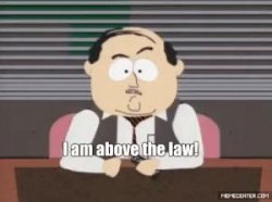 I'm above the law South Park  Meme Template