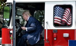 Trump Fire Truck Meme Template