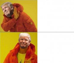 Trump Drakeposting Meme Template