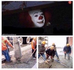It Sewer / Cement Meme Template