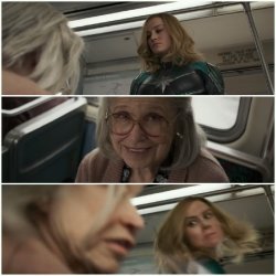 Captain Marvel Punch Old Lady Meme Template