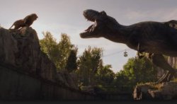 Lion vs. T-rex Jurassic World Meme Template