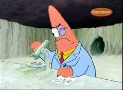 Patrick working with science Meme Template