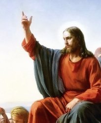 Jesus pointing up Meme Template