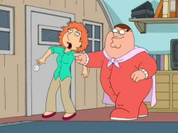 Peter Griffin Shocking Lois With Static Meme Template