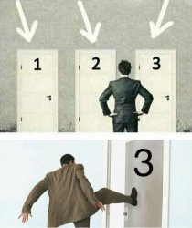 Three doors Meme Template