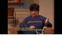 I do not control the speed at which lobsters Die Meme Template