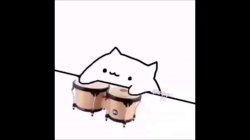 bongo cat Meme Template