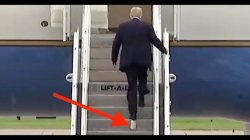 Toilet paper on Trump's shoe Meme Template