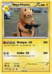 PIKACHU WITH A GUN Meme Template