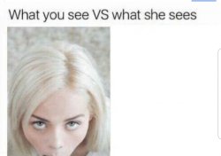 What you see VS what she sees Meme Template