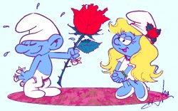 Smurf - Roses Meme Template