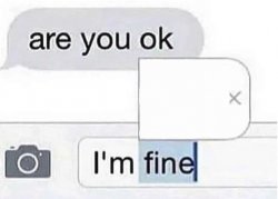 Autocorrect "I'm fine" Meme Template