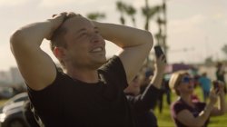 Elon Musk & Space X rocket in the sky Meme Template