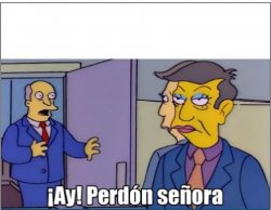 ay perdon señora Meme Template