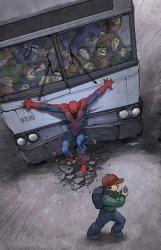 Spider-Man saves child Meme Template