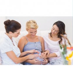 PREGNANT MOM AND FRIENDS BLANK Meme Template