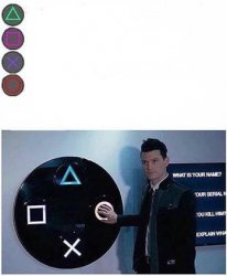 Guy presses playstation button Meme Template