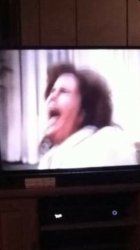 Screaming woman on tv Meme Template