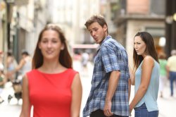 Distracted Couple Meme Template