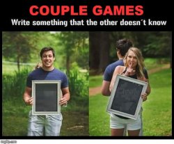 COUPLE GAMES CHALKBOARDS BLANK Meme Template