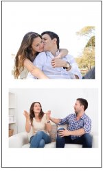 COUPLE HAPPY THEN UNHAPPY or SINGLE THEN MARRIED TWO PANEL BLANK Meme Template