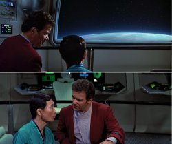 kirk sulu search for spock 01 Meme Template