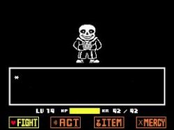 SAns battle Meme Template