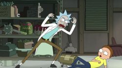 Rick shouting at Morty Meme Template