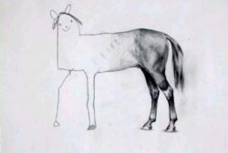Half badly drawn horse Meme Template