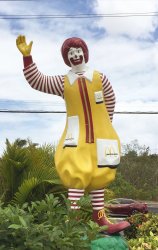 Ronald McDonald statue Meme Template