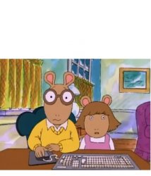 ARTHUR AND D.W. SHOCKED AT THE INTERNET Meme Template