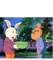 ARTHUR AND BUSTER WITH BOX Meme Template