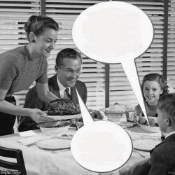 Vintage Family Dinner Meme Template
