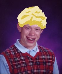Blonde Luck Brian Meme Template