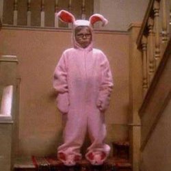Ralphie Christmas Story Bunny Outfit Meme Template
