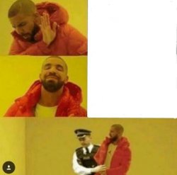 Drake with police Meme Template
