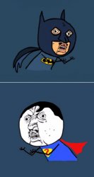 Y U No Batman v Superman Meme Template