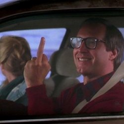 Clark Griswold flipping bird Meme Template